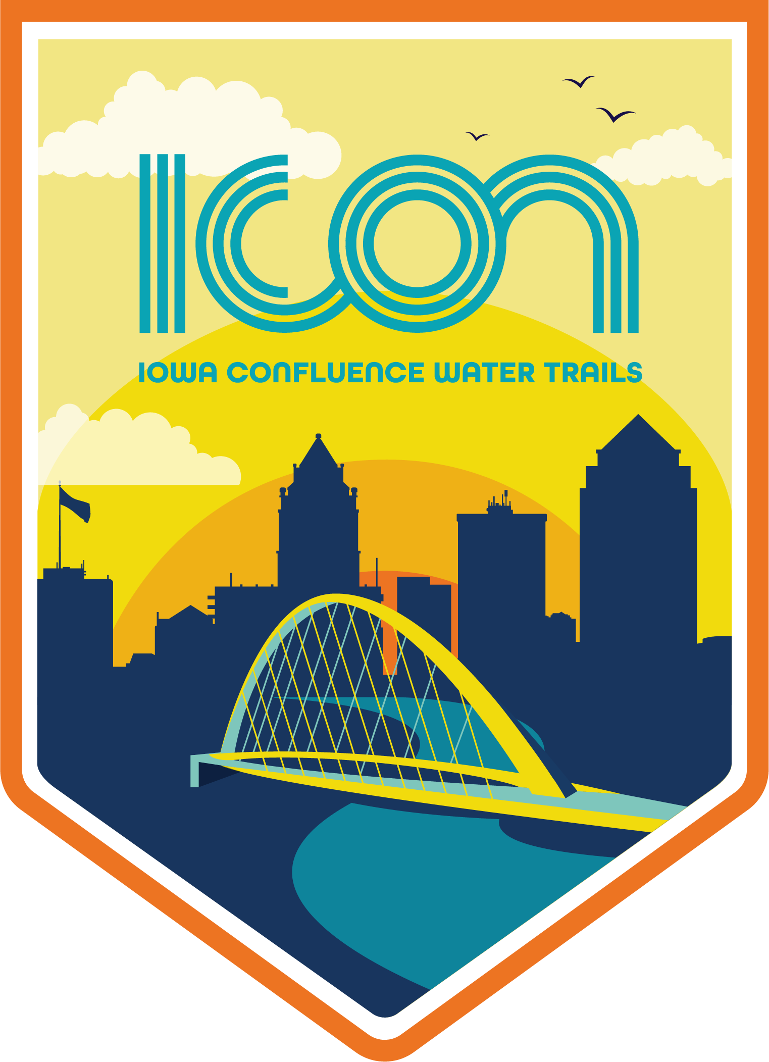 Iowa Confluence Water Trails Downtown Badge