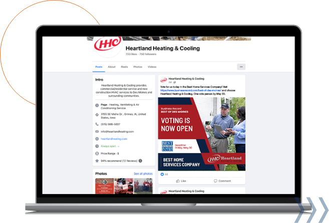 Heartland Heating & Cooling social post