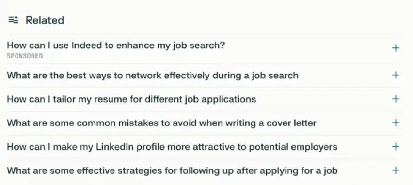sponsored related questions example